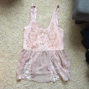 Blush pink flowy Urban Outfitters Tank Top